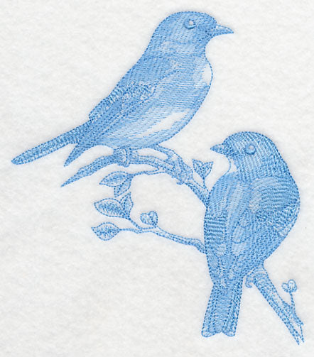 Eastern Bluebirds (Toile)