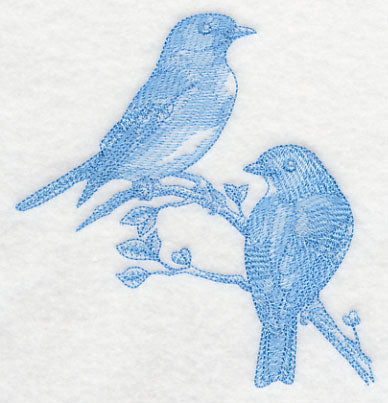 Eastern Bluebirds (Toile)