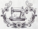 Antique Sewing Machine Wreath