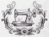 Antique Sewing Machine Wreath