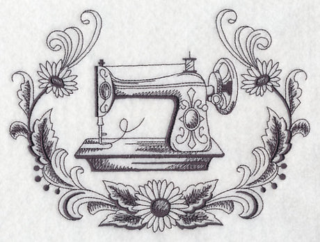 Antique Sewing Machine Wreath