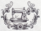 Antique Sewing Machine Wreath