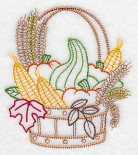 Autumn Harvest Basket (Vintage)