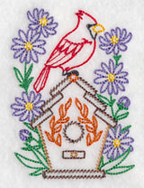 Cardinals and Asters (Vintage)