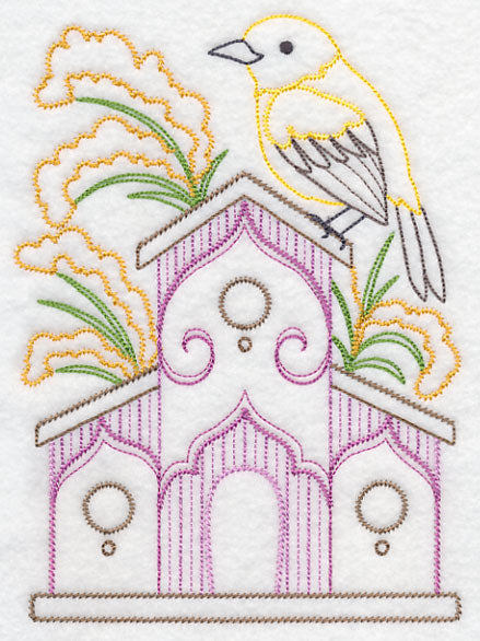 Yellow Warbler and Goldenrod (Vintage)