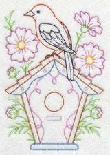 Scarlet Tanager and Cosmos (Vintage)