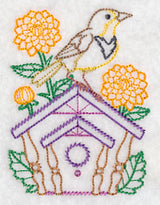 Meadowlark and Dahlias (Vintage)