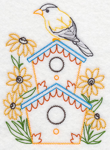 Goldfinch and Black-Eyed Susans (Vintage)