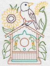 Robin and Sunflowers (Vintage)