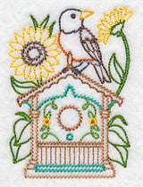 Robin and Sunflowers (Vintage)