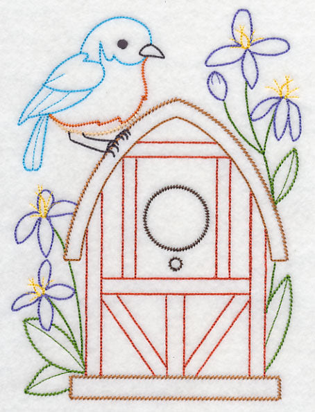 Bluebird and Clematis (Vintage)