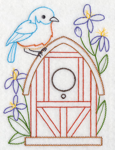 Bluebird and Clematis (Vintage)