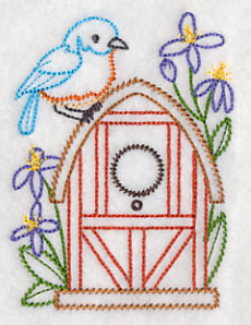 Bluebird and Clematis (Vintage)