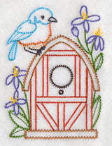 Bluebird and Clematis (Vintage)