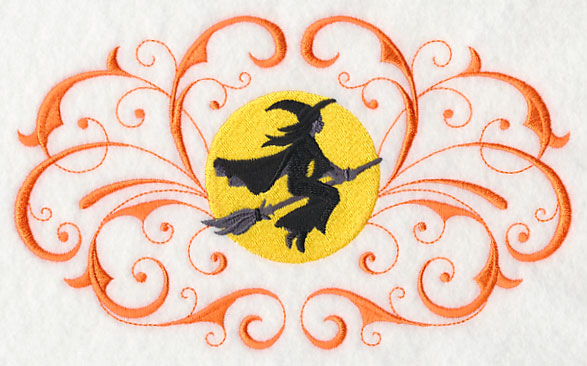 Witch Silhouette and Filigree