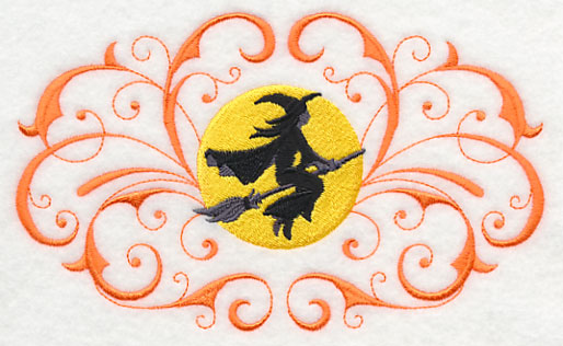 Witch Silhouette and Filigree