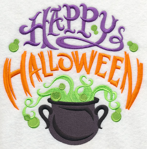 Happy Halloween and Bubbling Cauldron