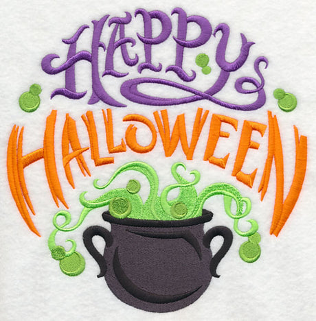Happy Halloween and Bubbling Cauldron