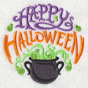 Happy Halloween and Bubbling Cauldron