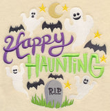 Happy Haunting Ghosts in Graveyard