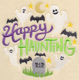 Happy Haunting Ghosts in Graveyard