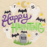 Happy Haunting Ghosts in Graveyard