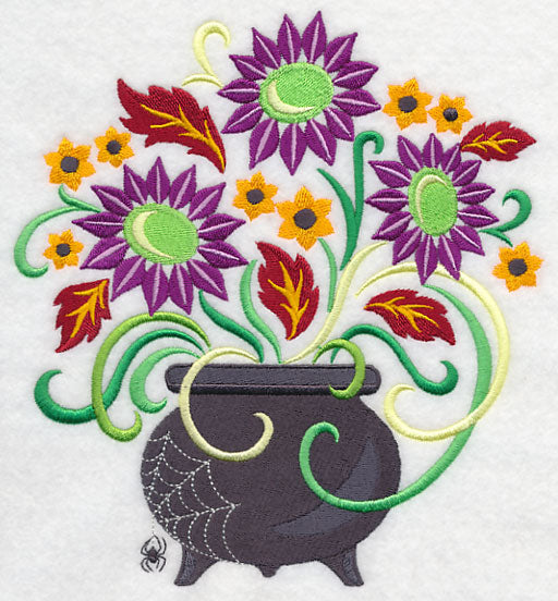 Ghoulish Blooms in Cauldron