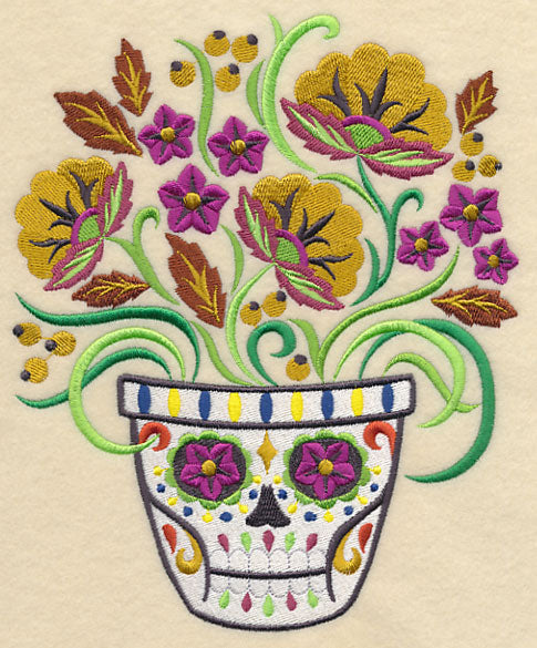 Frightful Flowers in Sugar Skull