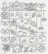 All Hallow's Eve Shadow Box (Blackwork)