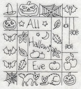 All Hallow's Eve Shadow Box (Blackwork)