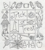 Trick or Treat Shadow Box (Blackwork)