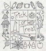 Trick or Treat Shadow Box (Blackwork)