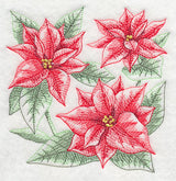 Silent Night Poinsettia Sketch