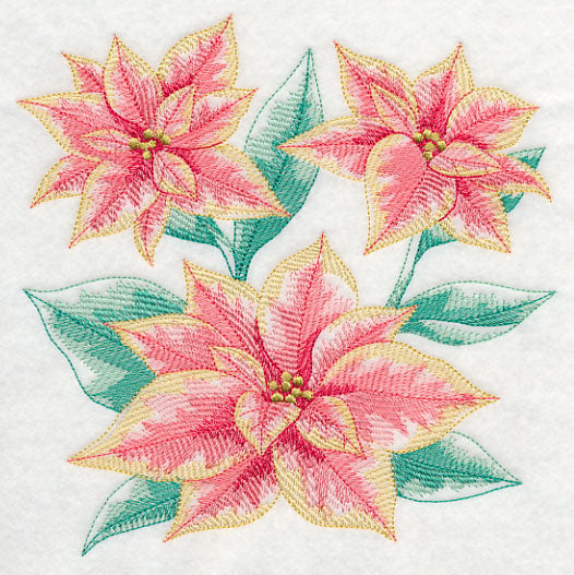 Merry Marble Poinsettia Sketch