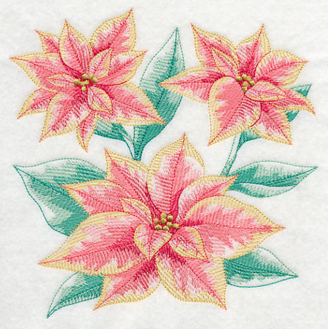 Merry Marble Poinsettia Sketch