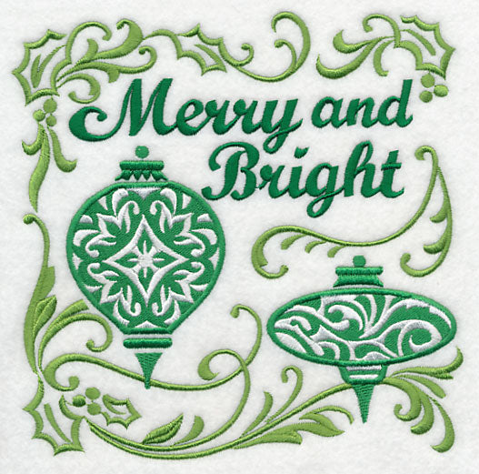 Merry and Bright Christmas Bulbs