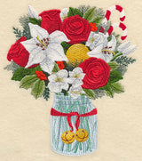 Merry and Bright Bouquet in Mason Jar