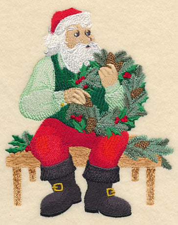 Wreathed in Christmas Smiles - Santa