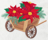 Christmas Flower Cart - Poinsettias