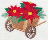 Christmas Flower Cart - Poinsettias