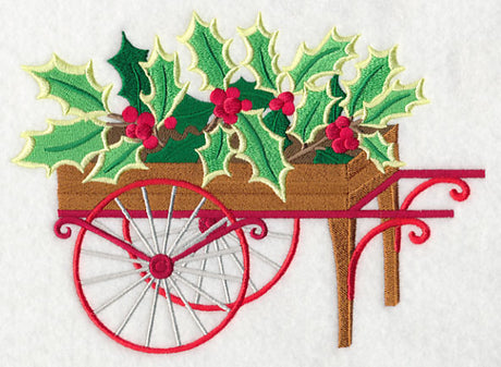Christmas Flower Cart - Holly