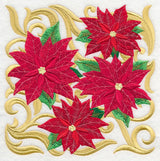 Blooming Poinsettia Square