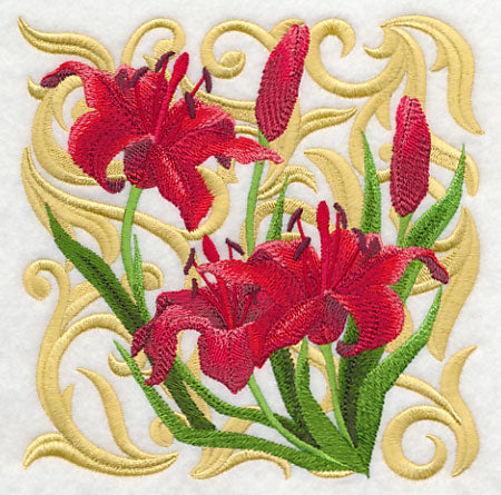 Blooming Scarlet Lily Square