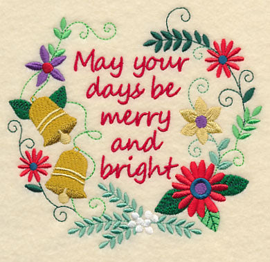 Merry and Bright Christmas Wreath