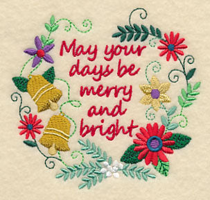 Merry and Bright Christmas Wreath