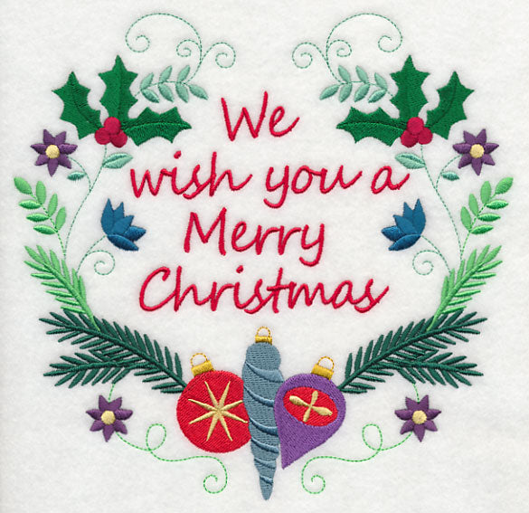 Merry Christmas Wishes Wreath