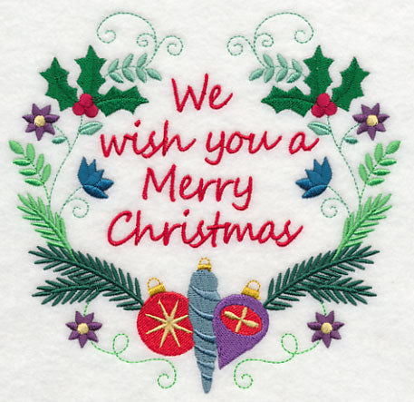 Merry Christmas Wishes Wreath