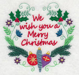 Merry Christmas Wishes Wreath