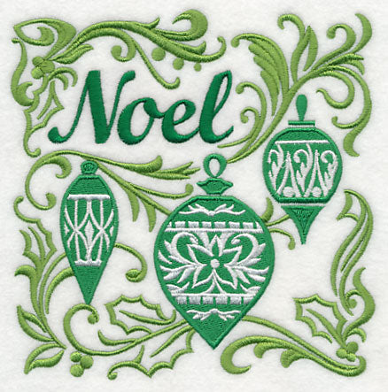 Noel with Ornaments and Festive Filigree