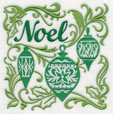 Noel with Ornaments and Festive Filigree